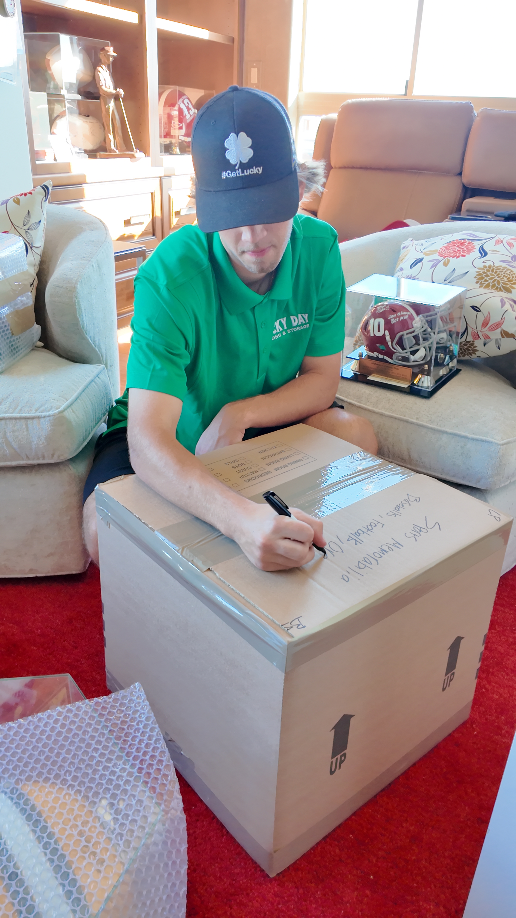 Cardboard boxes and packing supplies ready for a professional move